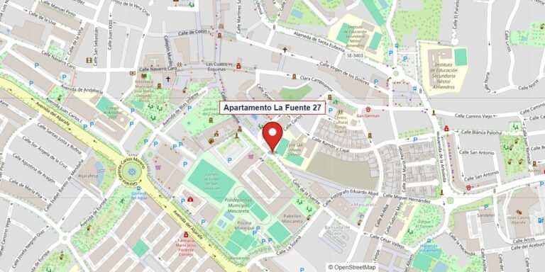 Mapa de la ubicación del Apartamento La Fuente 27 en Calle de la Fuente, Tomares (Sevilla)